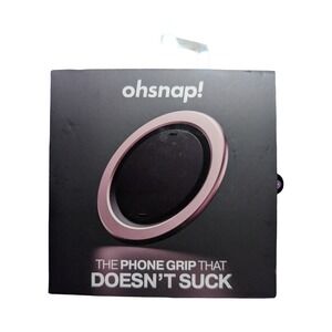 Aa1-O OhSnap Snap 4 Magnetic UltraThin Phone Grip & Stand w/ Magsafe Black/Rose